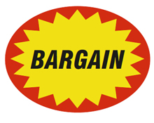 Bargains help save money