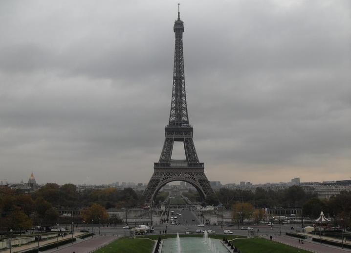 Paris France Eiffel Tower seen from The Palais de Chaillot