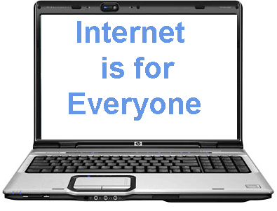 Internet is for everyone, online is used for everything from email and booking hostel accommodation to shopping