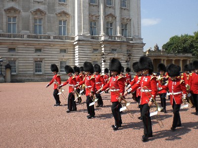 Changing of the Guards at Buckingham Palace Free things to do in London by Hostels247.com